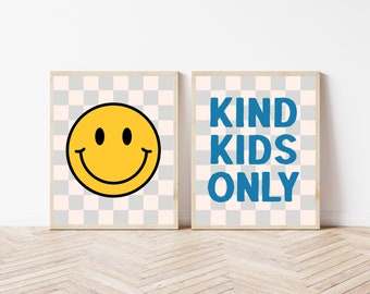Retro Classroom Bundle, Be Kind Poster, Elementary School Wall Art, Groovy Class Signs, First Second Third Grade Teacher, Classroom Welcome