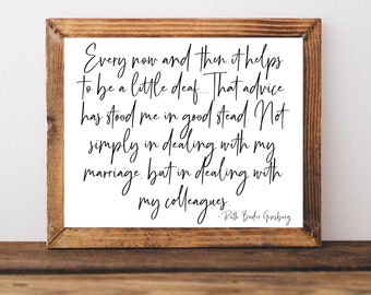Ruth Bader Ginsburg Wall Art,Ruth Bader Ginsburg Print,RBG,Ruth Bader Ginsburg Quotes,Marriage Counselor, Office Wall Art, Office Decor