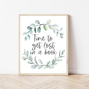 Book Lover Gift, Bookish Print Decor, Reading Corner Sign, Book Wall Art, Book Nerd, Reader Gift, Bibliophile, Library Poster, Reading Print