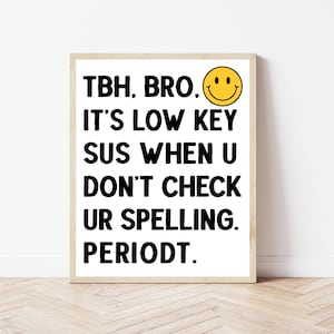 English Teacher Decorations, Language Arts Wall Art, Retro Classroom Theme, Writing Poster, English Classroom Sign, Middle High School Decor