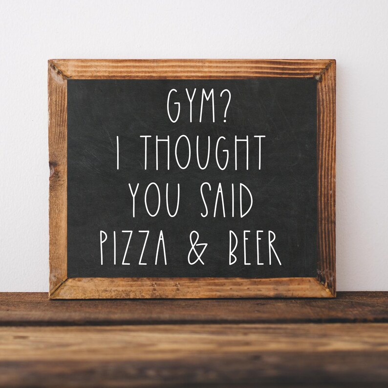 Gym Sign Home Gym Decor Workout Room Sign Funny Gym Quotes Etsy