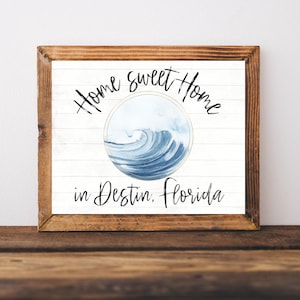 Destin Florida, Destin Print, Destin Florida Art, Florida Signs, Destin Beach Sign, Florida Beach Decor, Beach House Decor, Strandborden