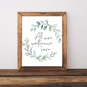 All Are Welcome Here Poster, Classroom Door Sign, Classroom Welcome Sign, Classroom Door Decor, Classroom Wall Art, Classroom Door Poster