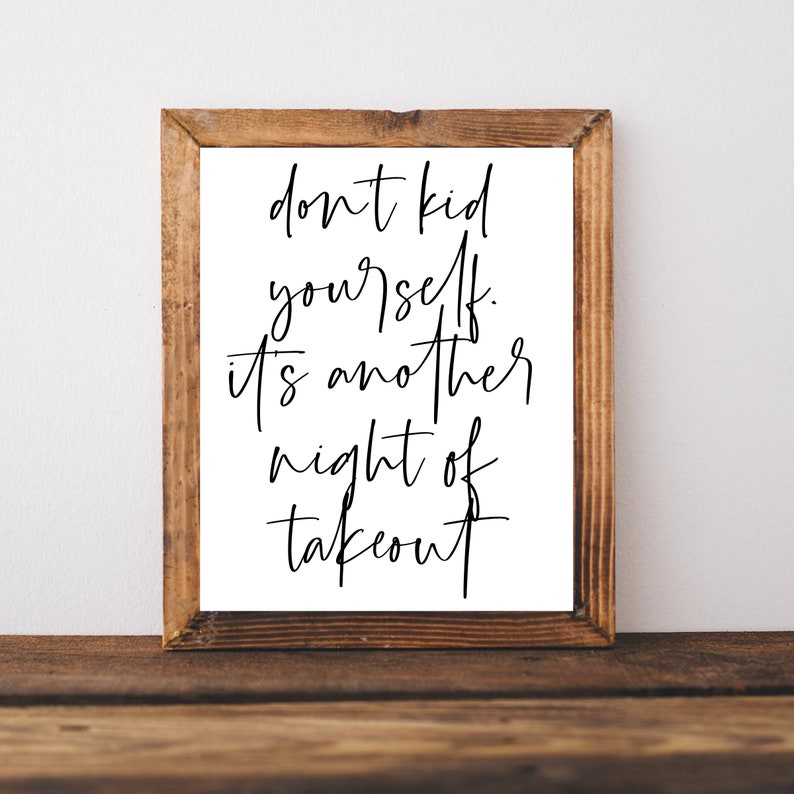 Keuken Kunst aan de Muur, Appartement Kunst aan de Muur, Grappige Keuken Teken, Afdrukbare Kunst aan de Muur, Keuken Borden, Keuken Muur Decor, Keuken Afdrukbaar afbeelding 1