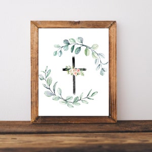 Cross Print, Christian Cross Decor, Church Decor, Christian Cross Wall Decor, Church Art Print, Cross Printable, Church Wall Art,Church Sign