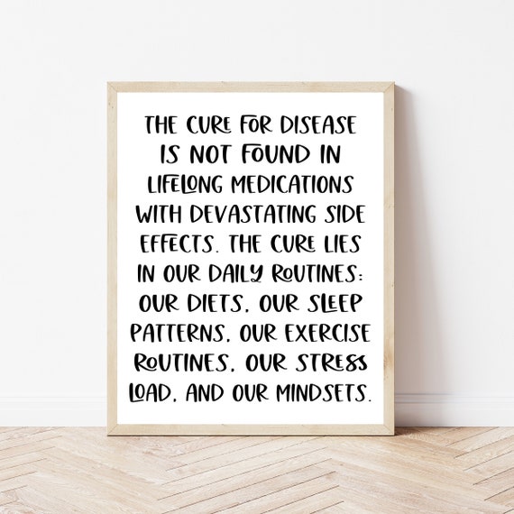 Holistic Health Decor, Immune System, Holistic Healing Art, Wellness Printable, Natural Immunity, Food Is Medicine, Healing Wall Art Sign