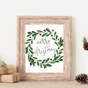 Stampe artistiche murali di Natale, Segno di Buon Natale, Decorazione murale di Natale della fattoria, Stampa natalizia, Aula di Natale, Decorazione del mantello di Natale