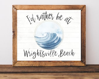 Wrightsville Beach NC, Wrightsville Beach Wall Art, Wrightsville Beach NC Art, Wrightsville Beach NC Stampe, Wrightsville Beach Sign