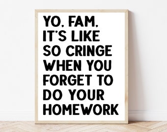 History Classroom Decor, High School Poster, Math Classroom Wall Art, Science Teacher Gift, Middle School Sign, Funny Classroom Prints