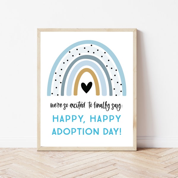 Boy Adoption Gift, Adoption Gift For Family, Gotcha Day, Adoption Printable, Wanted Chosen Loved, We're Adopting Sign, Adoption Wall Art