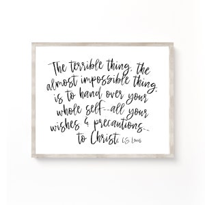 CS Lewis Printable, Printable Wall Art, Christian Farmhouse, Christian Wall Art, Christian Wall Decor, Farmhouse Prints, Farmhouse Wall Art