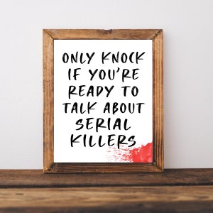 True Crime Gifts, Crime Show Gifts, Crime Show Lover, Crime Show, True Crime Sign, Funny True Crime Gift, Funny Welcome Sign, True Crime Art