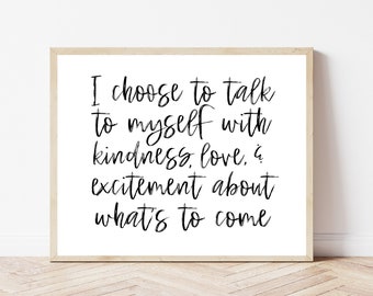 Positive Affirmation, Mental Health Office Decor, Affirmation Wall Art Kids, School Counselor Poster, Therapist Prints, Morning Affirmation