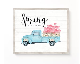 Spring Wall Art, Floral Spring Decor, Farmhouse Spring Print, Spring Mantle Decor, Spring Kitchen Sign, Spring Printable Decorations