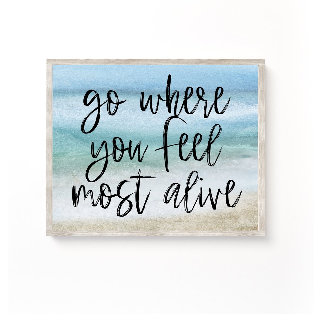 Beach Sign Beach Printable Beach House Wall Decor Beach - Etsy