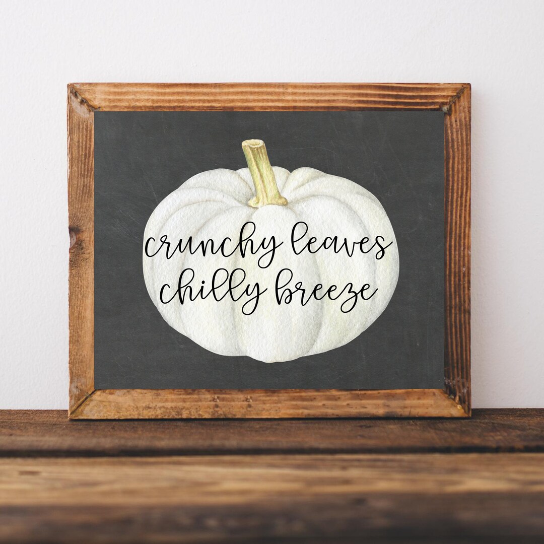 October Sign Print Fall Wall Art, Fall Printable, Autumn Wall Art, Fall Sign, Fall Wall ...