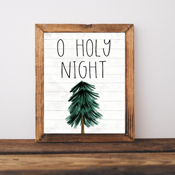 O Holy Night - Christmas Hymn Wall Sign