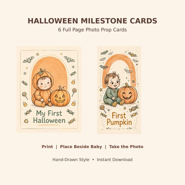 Halloween Baby Milestone Cards
