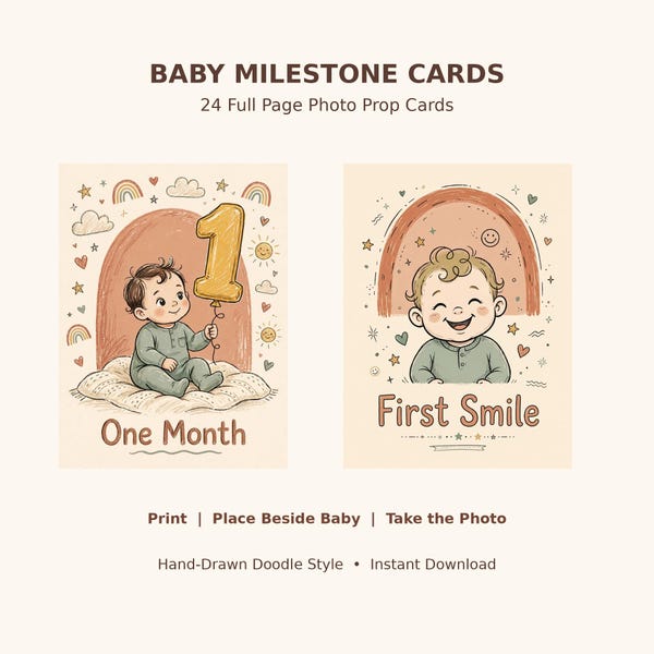Baby Milestone Cards