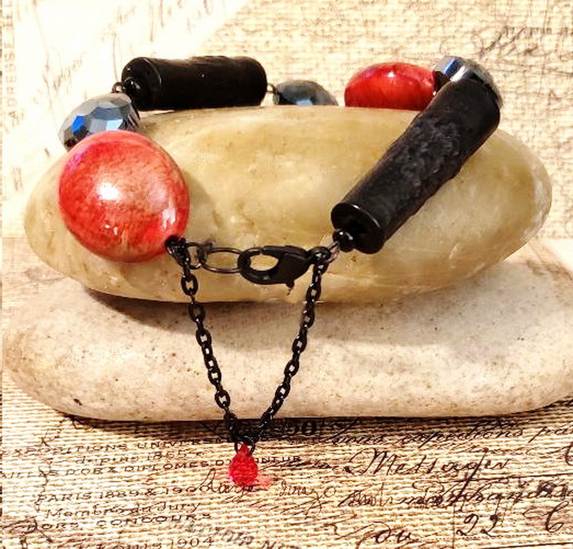 ★rosemont★ Silver Red Heart Bracelet RC24B08J Red Heart Bracelet - Etsy