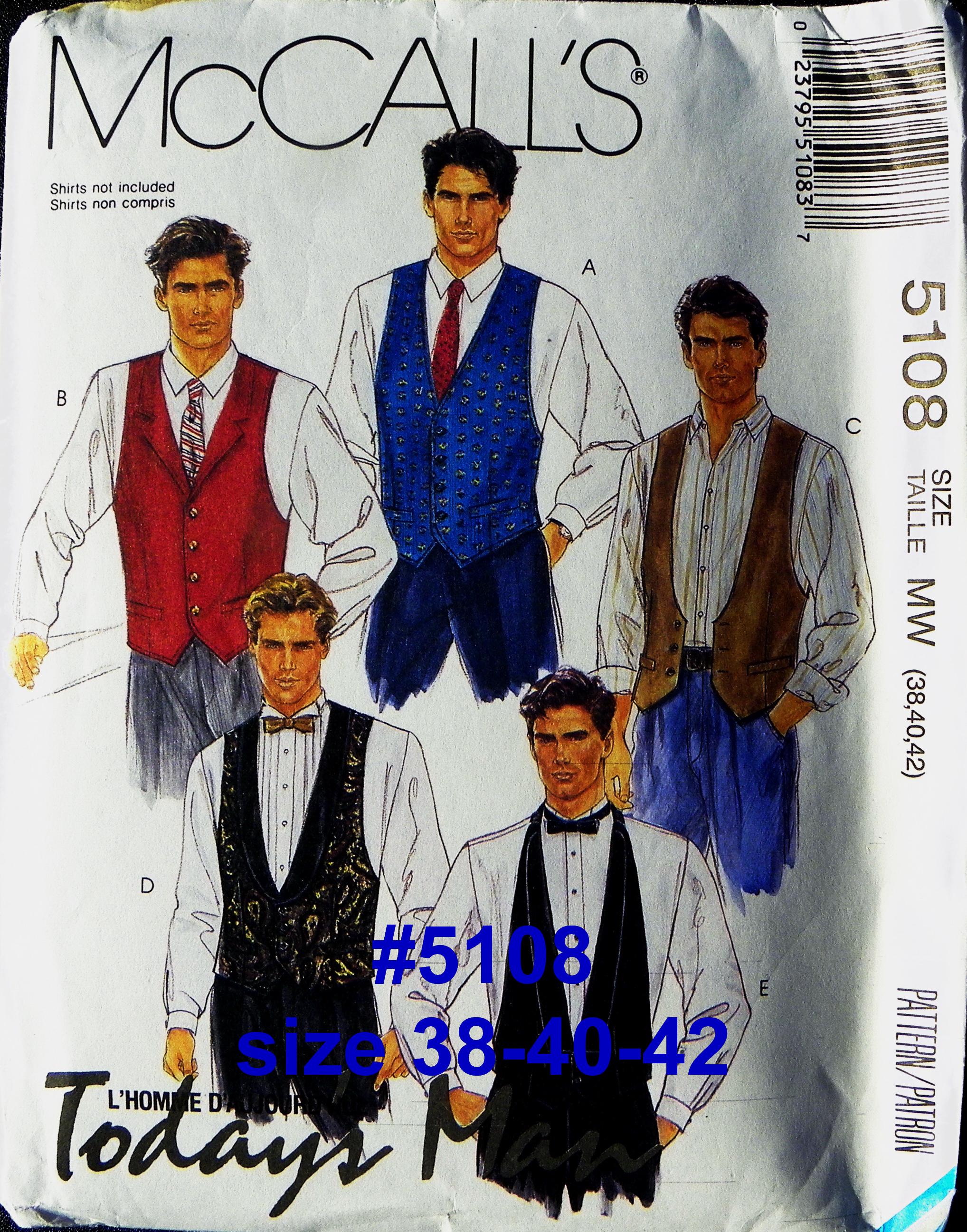 Men's Paper Sewing Pattern, Burba, Mccall's, Simplicty (bin 2) - Etsy