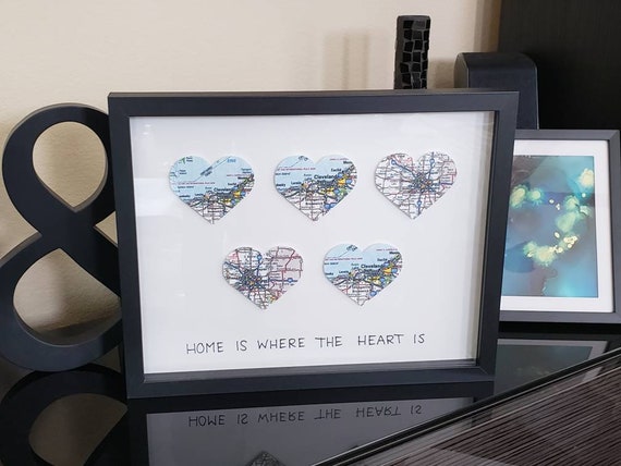 CUSTOM Home Is Where The Heart Is - Heart Maps