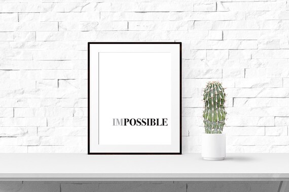 I'M POSSIBLE [Printable] - grayscale