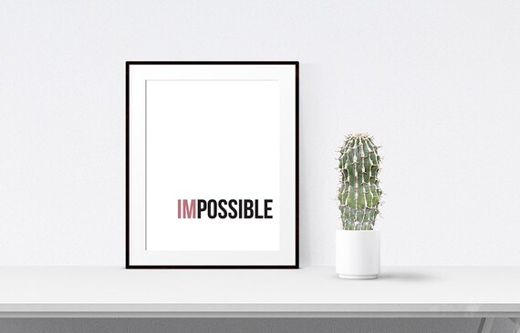 Impossible/I'M POSSIBLE [Printable] - Pink & Black