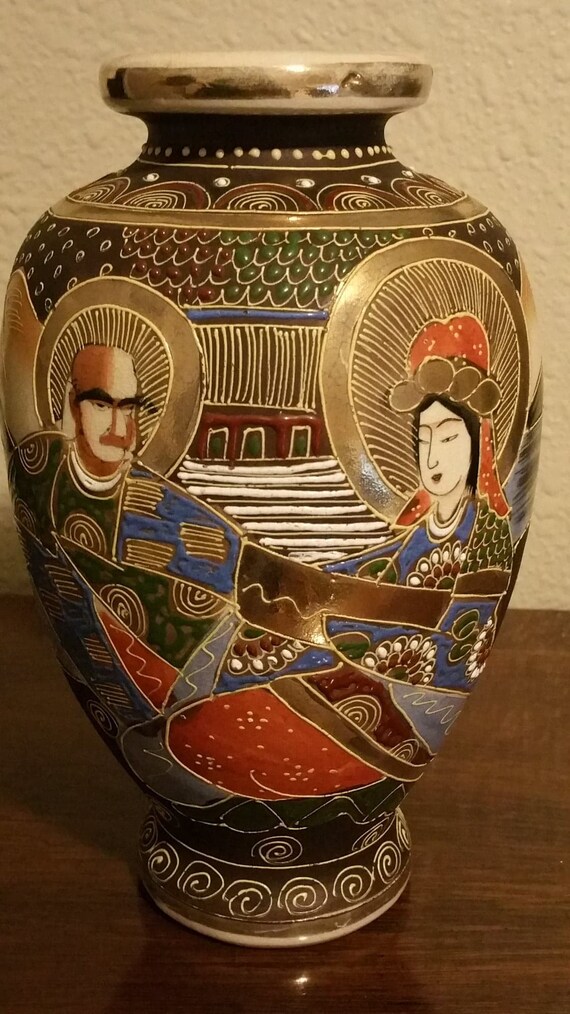 Vase satsuma japonais antique Etsy