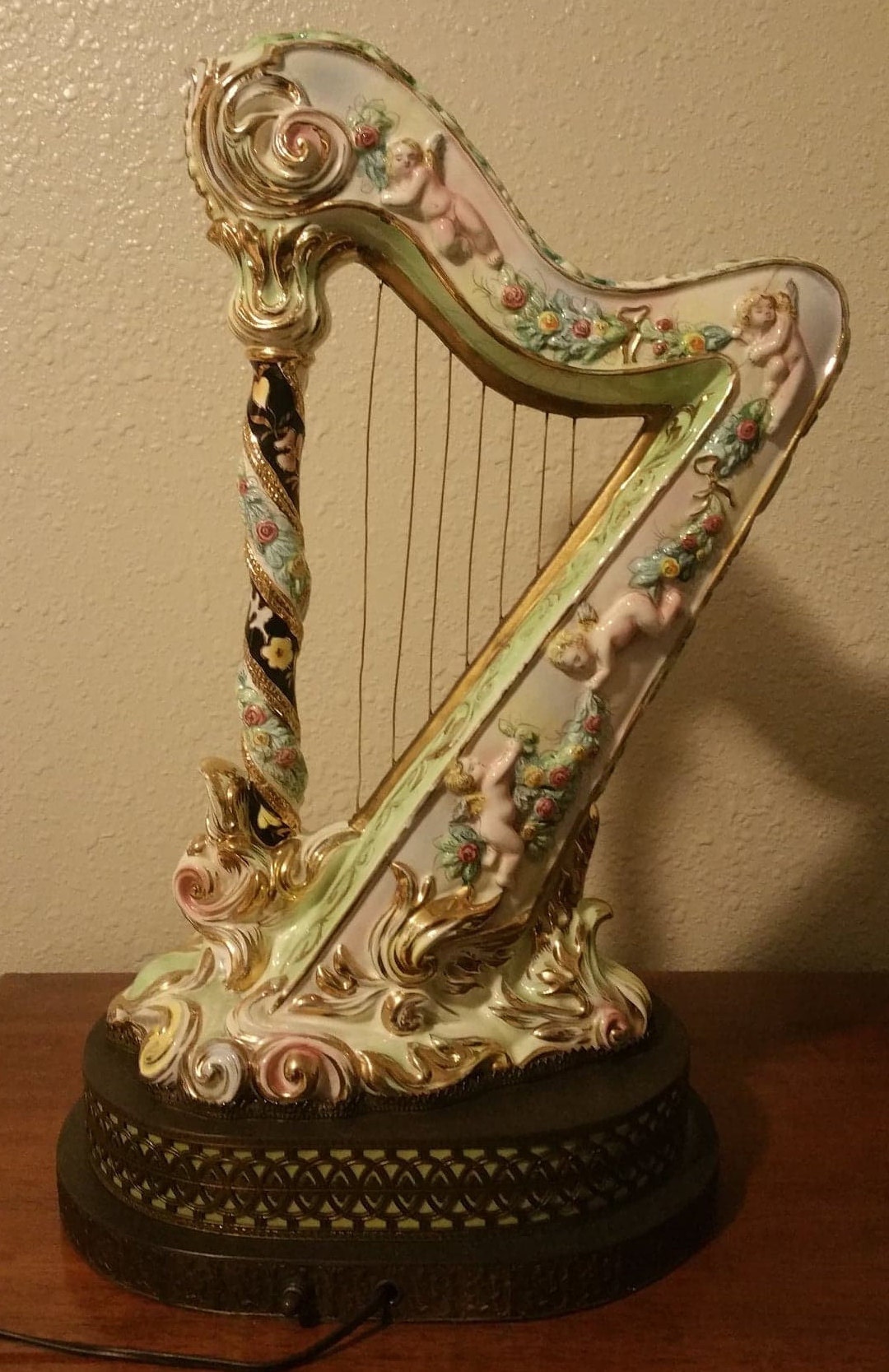 Antique Capodimonte Lamp Harp-shaped - Etsy