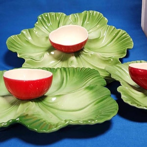 3Pc. Mid Century Brad Keeler Lettuce Tomato  Vegetable Serving Dishes #873/887/889/