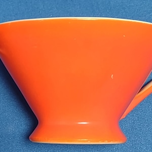 Antique vintage mcm space age coffee tea cups retro orange 1930-1950,