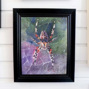 Watercolor Spider Art Print 8x10 - Frame Not Included