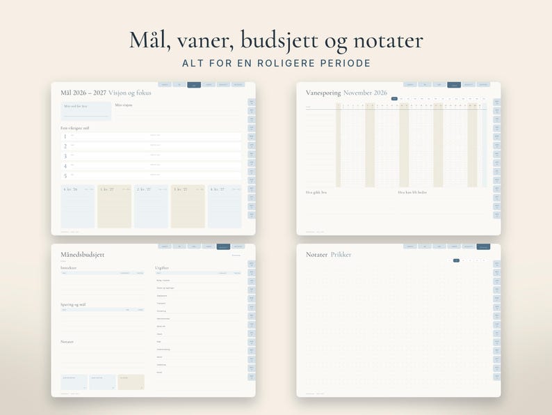 Pianificatore digitale da novembre 2026 al 2027 in Norvegia, pianificatore GoodNotes, calendario per iPad con numero di telefono, calendario ipertestuale immagine 7