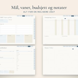 Digital planlegger 2027 på norsk, GoodNotes planner, iPad kalender med ukenummer, Hyperlenket uke- og dagsplan image 7