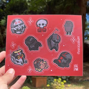 CF99 KLISTERMÄRKESARK Star Wars: The Bad Batch Vattentäta klistermärken