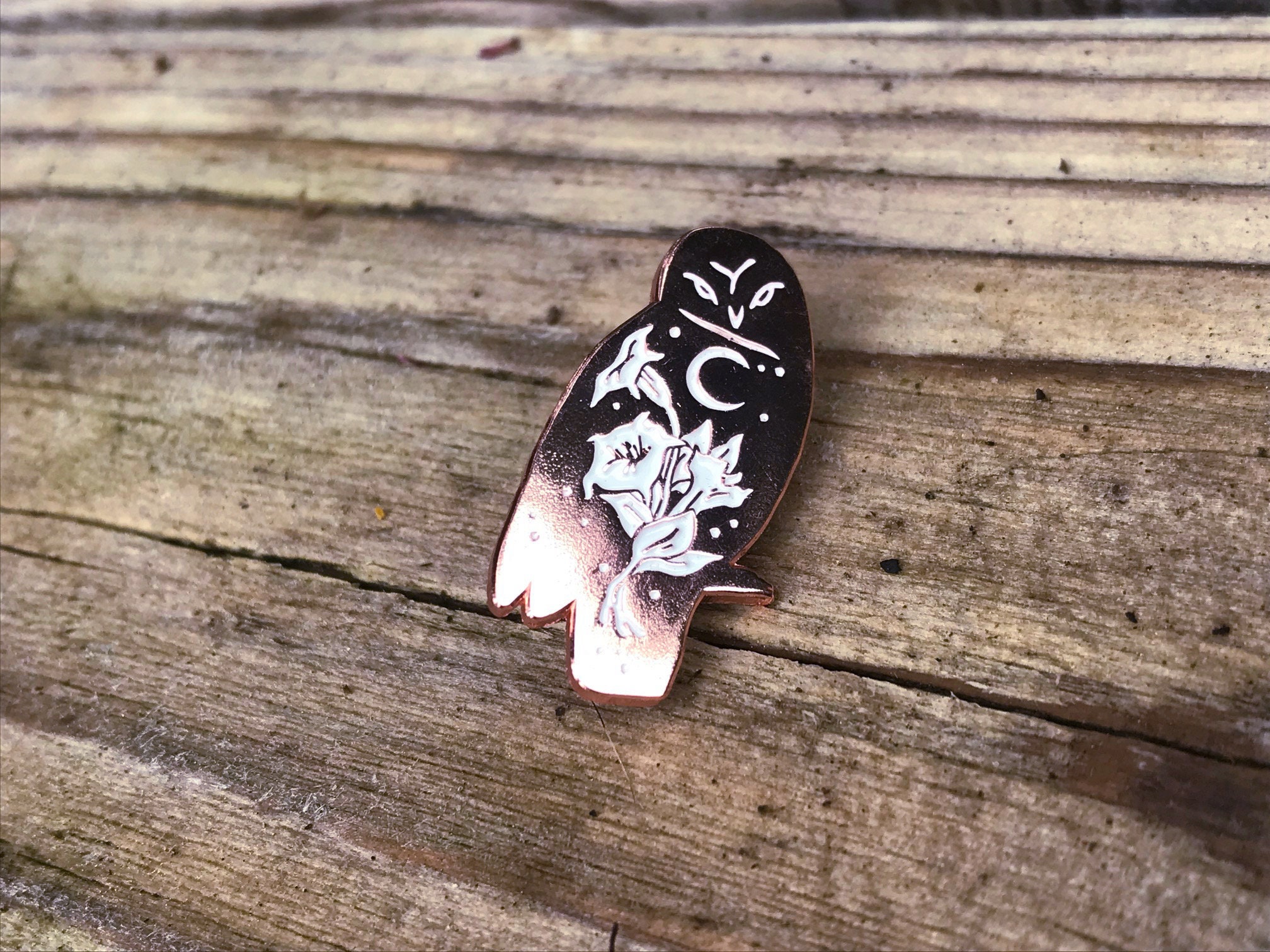 Owl & Datura - Soft Enamel Pin