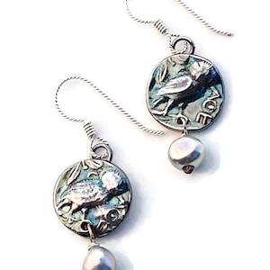Owl of Athena, Goddess of Wisdom earring
