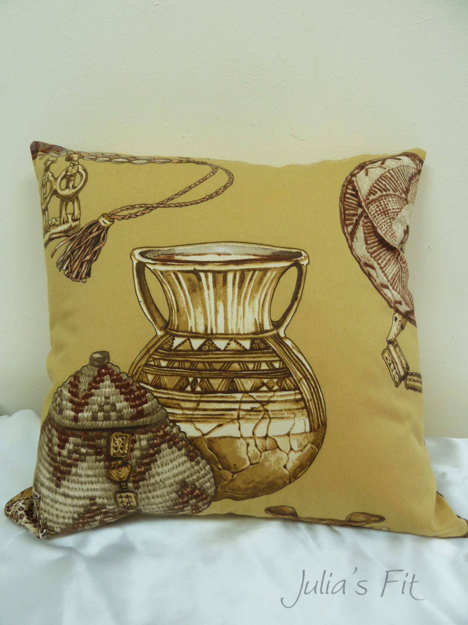 Jewelry Pillows Vintage Inspired Print Set of Two 2 Covers Etsy