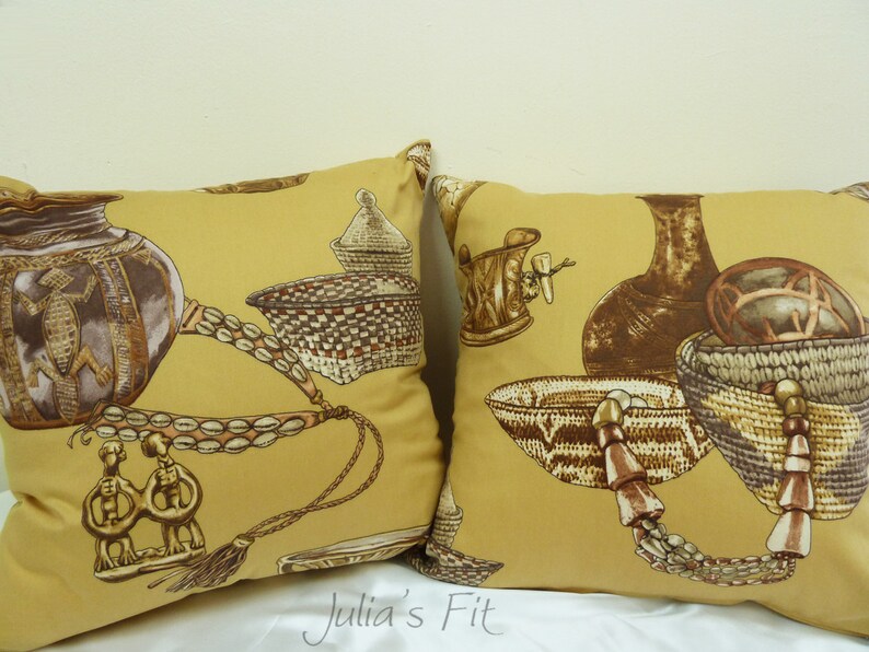 Jewelry Pillows Vintage Inspired Print Set of Two 2 Covers Etsy