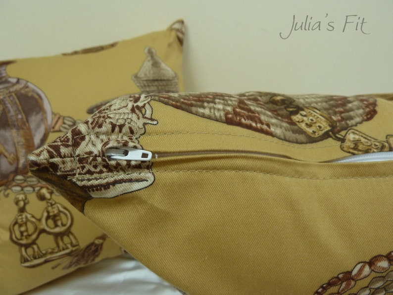 Jewelry Pillows Vintage Inspired Print Set of Two 2 Covers Etsy