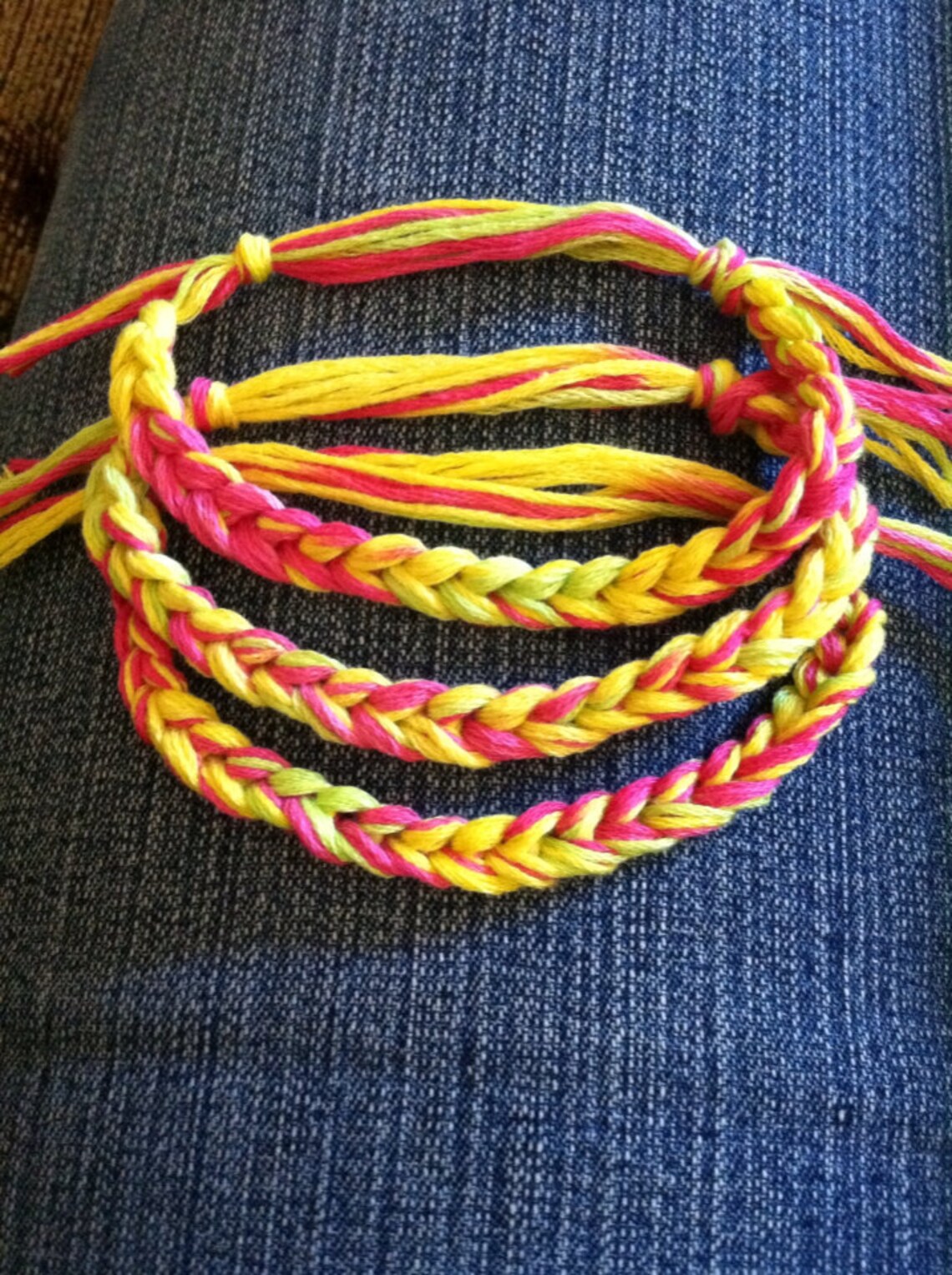 Crochet friendship bracelets tie dyed bracelets woven Etsy