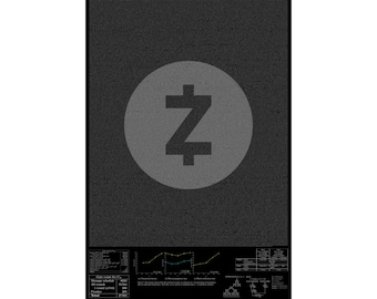 ZEC Zcash Whitepaper Technical Art Print Cryptocurrency Private Encrypted Cypherpunk Tech Matte Vertical Poster