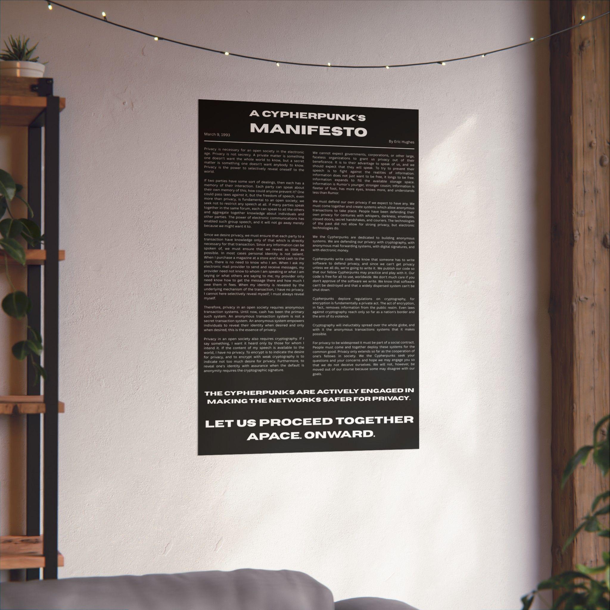 A Cypherpunk's Manifesto Eric Hughes Cryptocurrency Zcash ZEC Art
