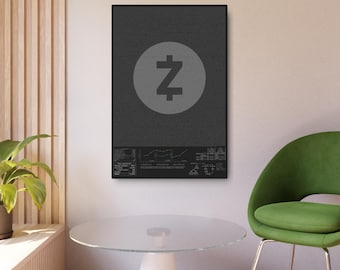 ZEC Zcash Whitepaper Technical Art Print Cryptocurrency Private Encrypted Cypherpunk Tech *METAL PANEL Variant