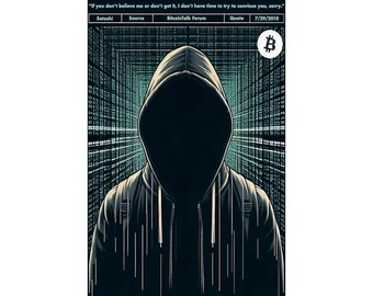 Satoshi Nakamoto BitcoinTalk Forum Quote Artwork Cryptocurrency Themed Matte Vertical Posters BTC Crypto Fans