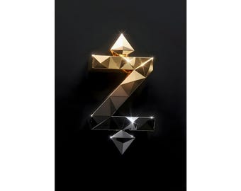 Zcash Poster Geometric Crypto Wall Art Gold Black Print ZEC Symbol - Limited Edition Archival Matte Cryptocurrency Home Office Decor