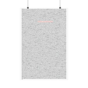NASA Apollo 11 Transcript Art Poster Print - Entire Communication Between Apollo and Houston - Neil Armstrong
