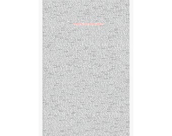 NASA Apollo 11 Transcript Art Poster Print - Entire Communication Between Apollo and Houston - Neil Armstrong