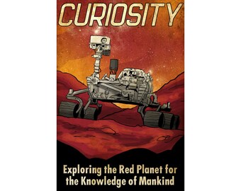 Mars Curiosity Rover Matte Vertical Posters - Space Exploration Art